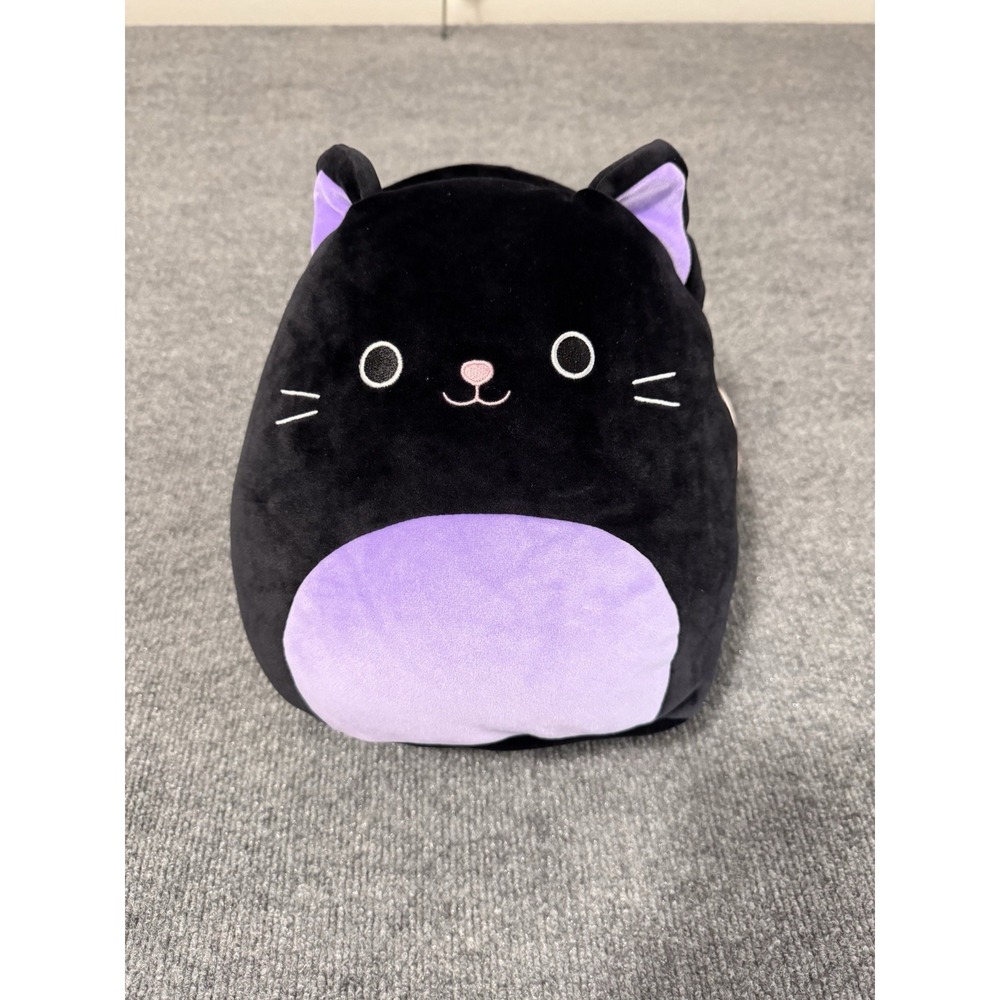 Original Squishmallows 12" Halloween Treat Pail Autumn Black Cat Plush